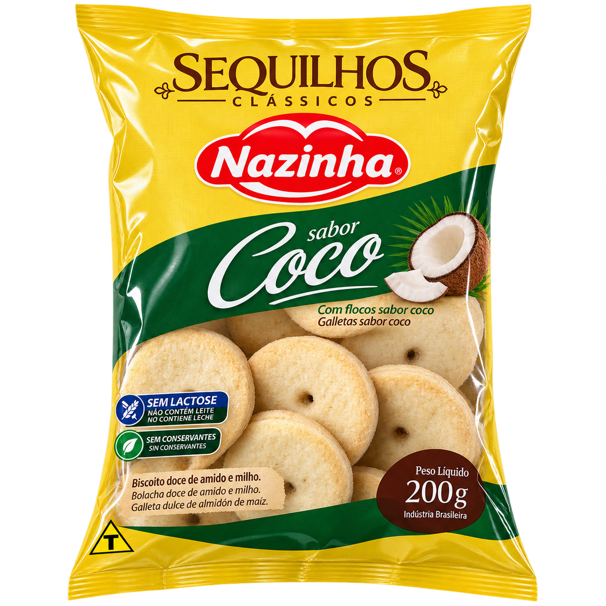 Nazinha Sequilhos Classiques à la Noix de Coco – Biscuits Brésiliens 200 g