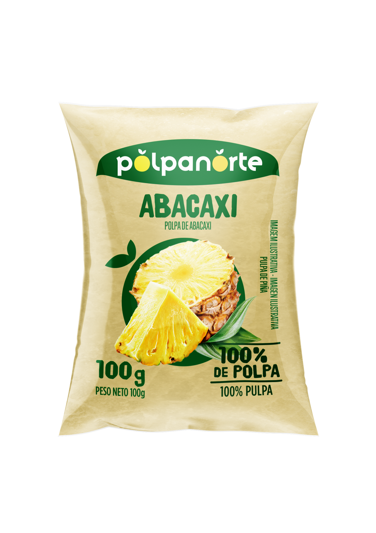 Pulpe d'Ananas (Abacaxi) surgelée 1 kg (10 × 100 g)