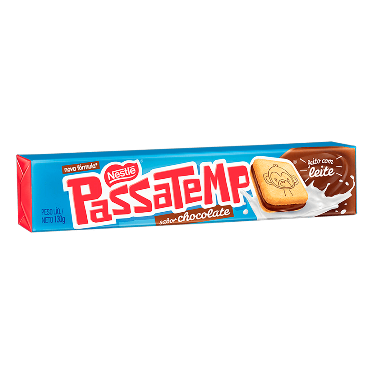 Biscoito Passatempo Chocolate 130g – biscuits fourrés au chocolat