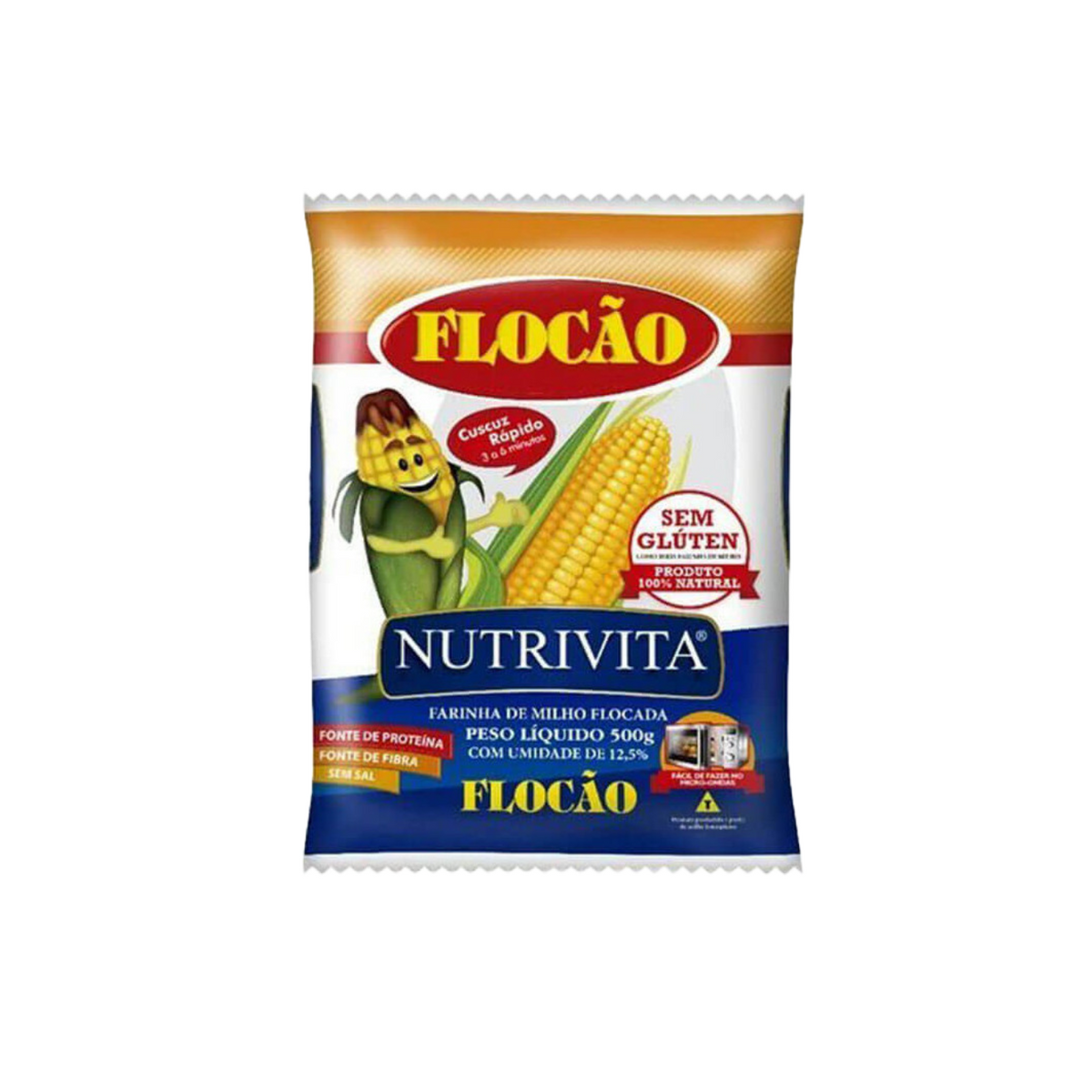 Flocão de milho Nutrivita 500g – flocon de maïs pour couscous brésilien