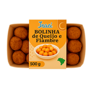BOLINHA DE QUEIJO COM FIAMBRE 500G 25X20G