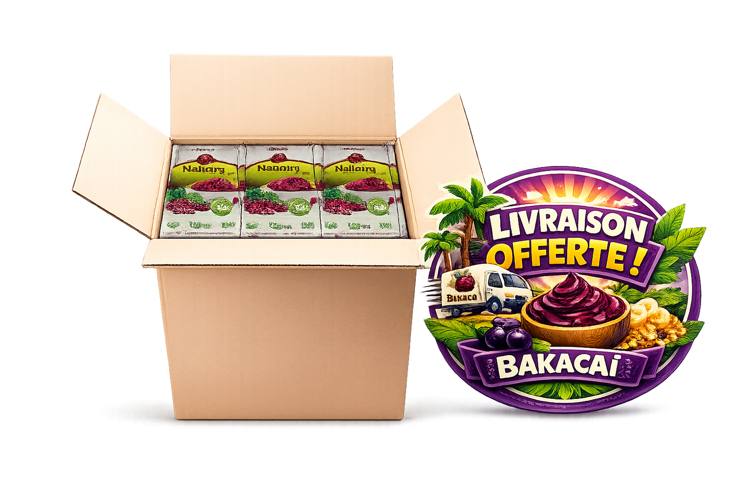 Carton Açaí 15% Grosso 16 kg – Wassaï pur en gros à 16,50 €/kg (livraison offerte)