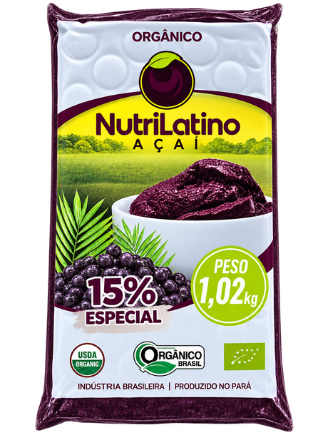 Açaí Nutrilatino surgelé 15% Grosso 1 kg, le vrai wassaï