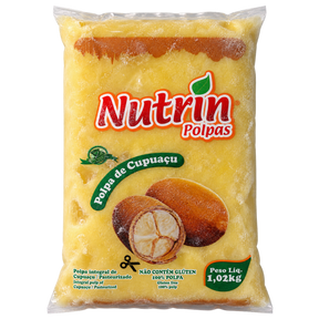 Pulpe de cupuaçu surgelée Nutrin Polpas 1,02 kg – fruit d'Amazonie 100% pure, sans gluten