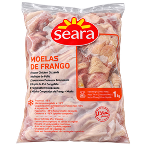Gésiers de poulet surgelés Seara Moelas de Frango 1 kg halal