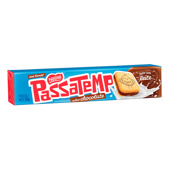 Biscoito Passatempo Chocolate 130g – biscuits fourrés au chocolat