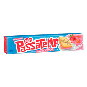 Biscoito Passatempo Morango 130g – biscuits fourrés à la fraise