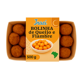Bolinha de queijo com fiambre Iraci 500g – bouchées fromage et jambon