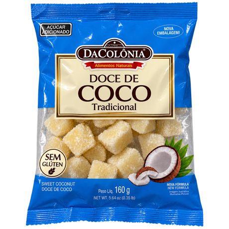 DaColônia cocada traditionnelle 160 g, confiserie brésilienne