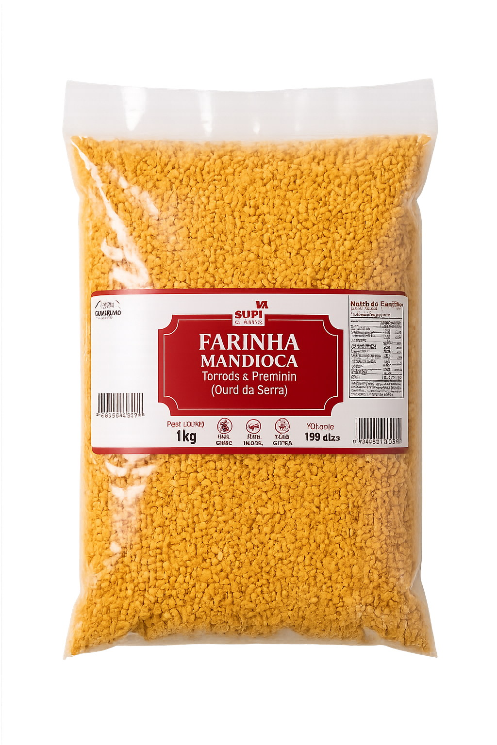 Farinha de mandioca fina 1kg – farine de manioc fine