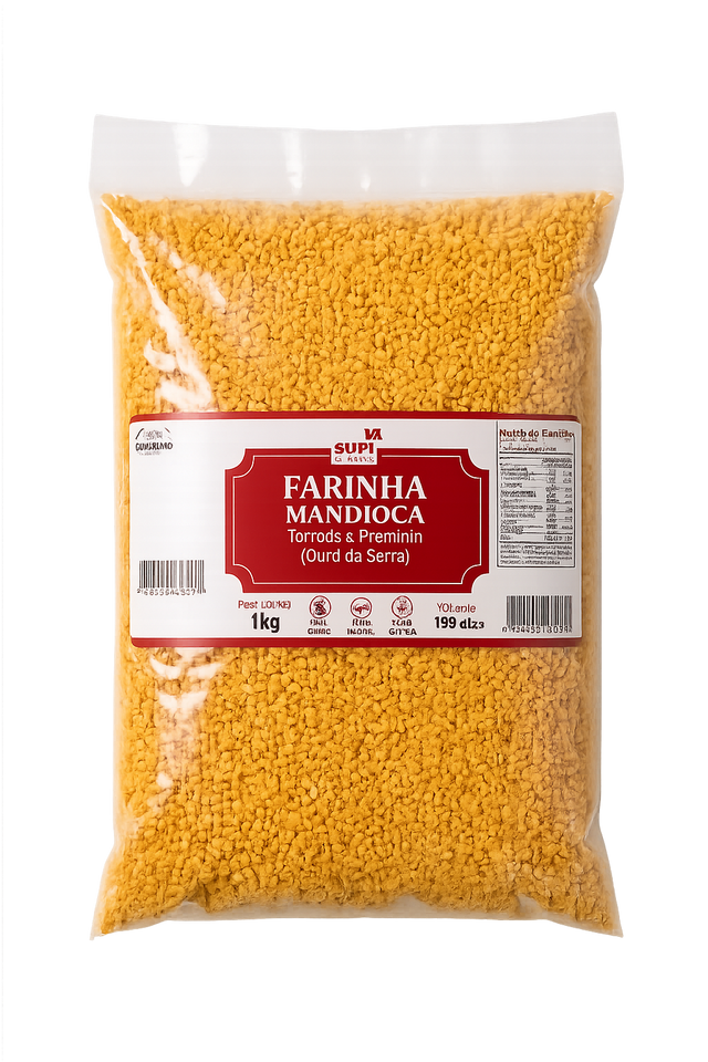 Farinha de mandioca fina 1kg – farine de manioc fine