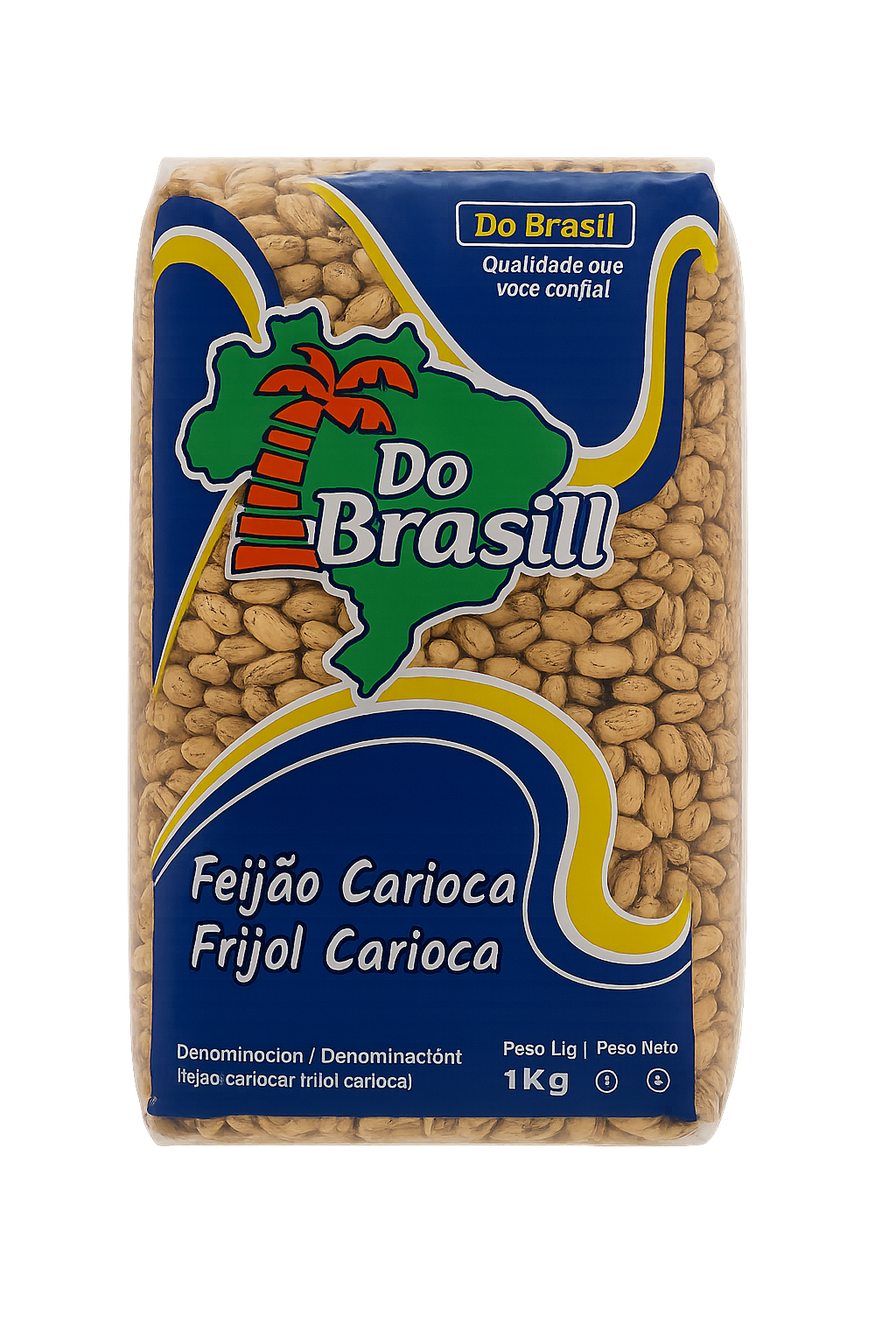 Feijão carioca 1kg – haricots brésiliens