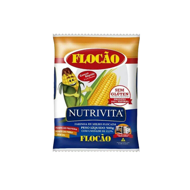 Flocão de milho Nutrivita 500g – flocon de maïs pour couscous brésilien