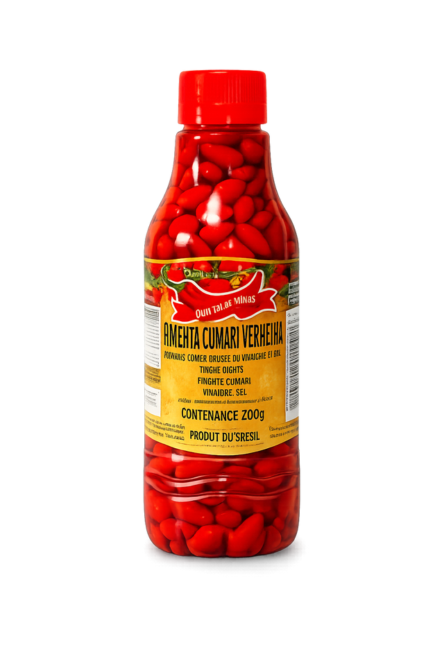 Piment cumari rouge en saumure 200g – piment brésilien