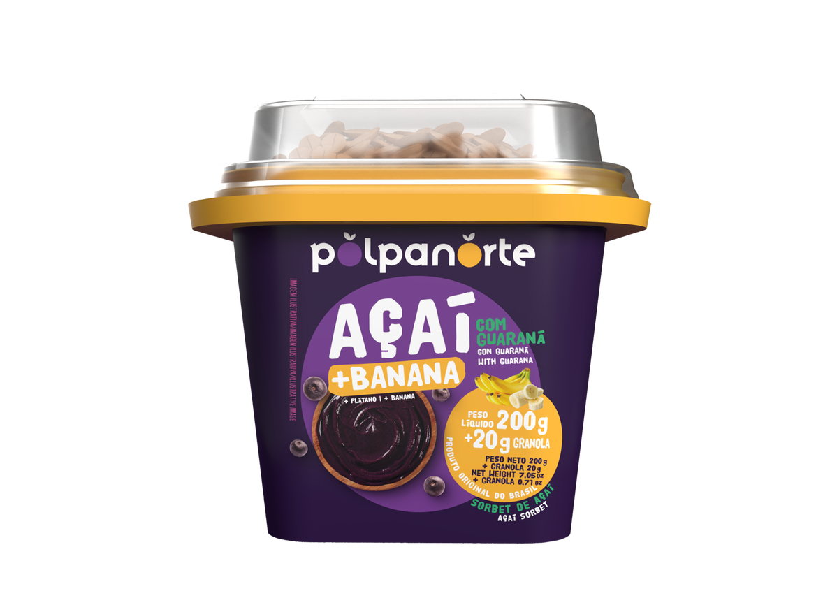 SORVETE AÇAI + BANANA + GRANOLA 220G