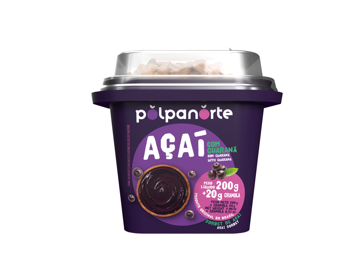 SORVETE AÇAI + GUARANÁ + GRANOLA 220G