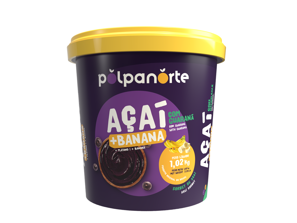 SORVETE AÇAI + BANANA 1,02 KG